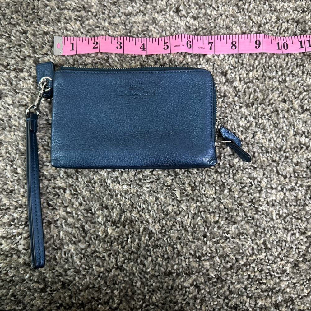 Navy Blue Coach Wristlet